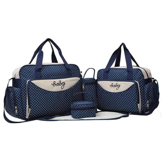 5pcs/Set mother diaper bag Set Maternity Suit Large Handbag Set