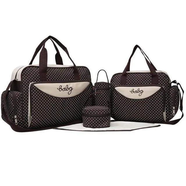 5pcs/Set mother diaper bag Set Maternity Suit Large Handbag Set