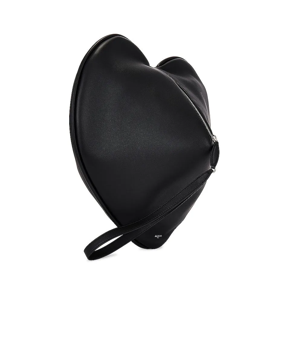 Alaïa Le Coeur Soft Heart Clutch bag, noir