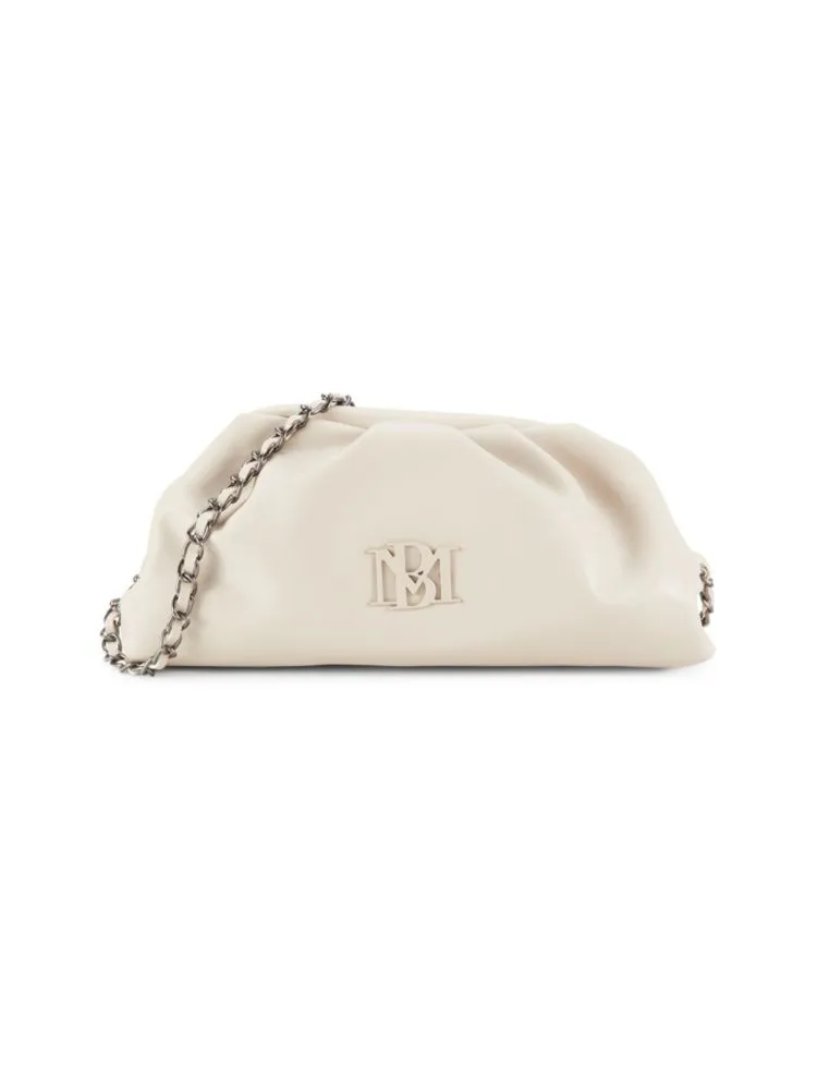 Badgley Mischka Logo Shoulder Bag Off White