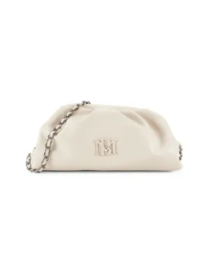 Badgley Mischka Logo Shoulder Bag Off White