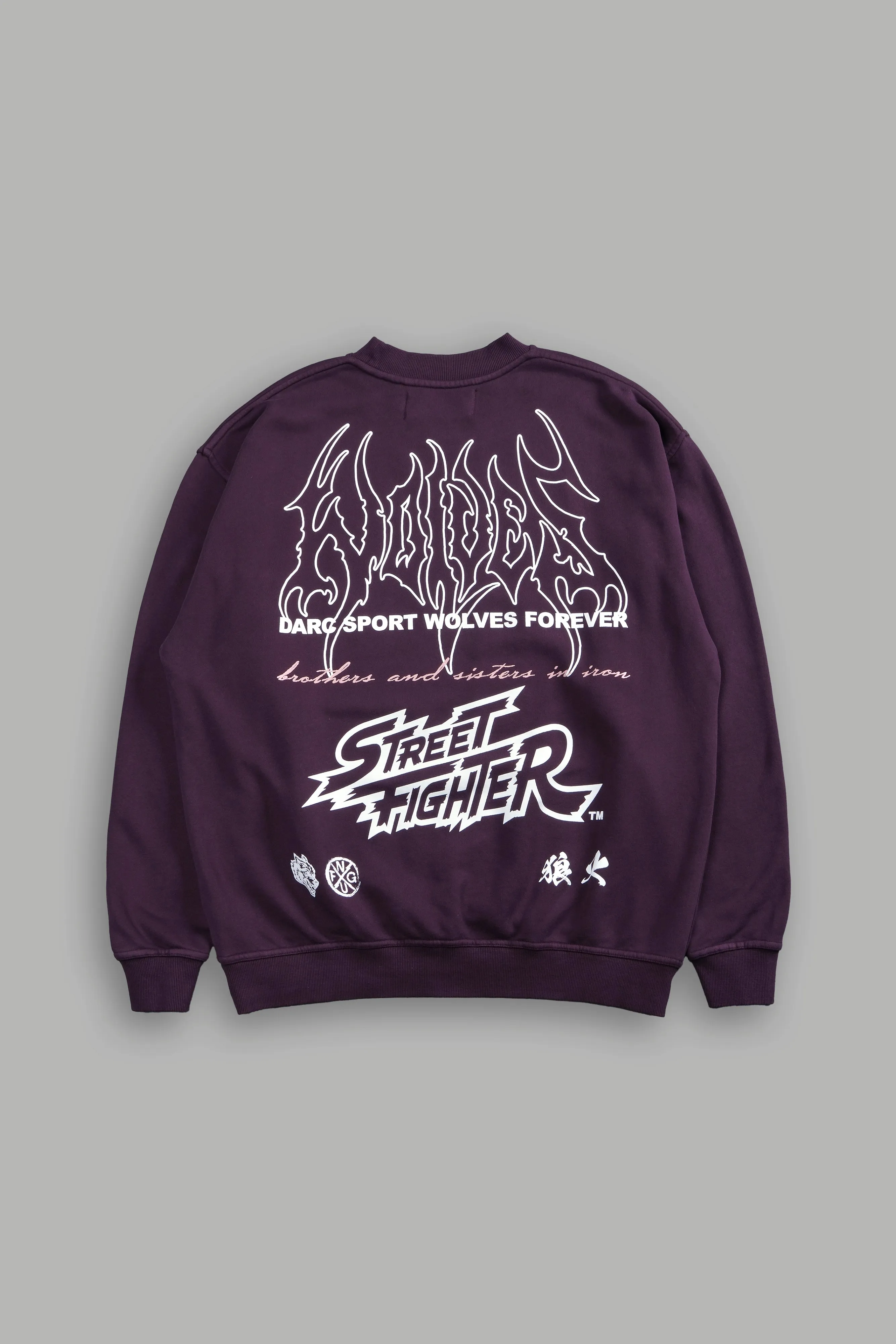 Final Boss Unisex London Crewneck in Storm Purple