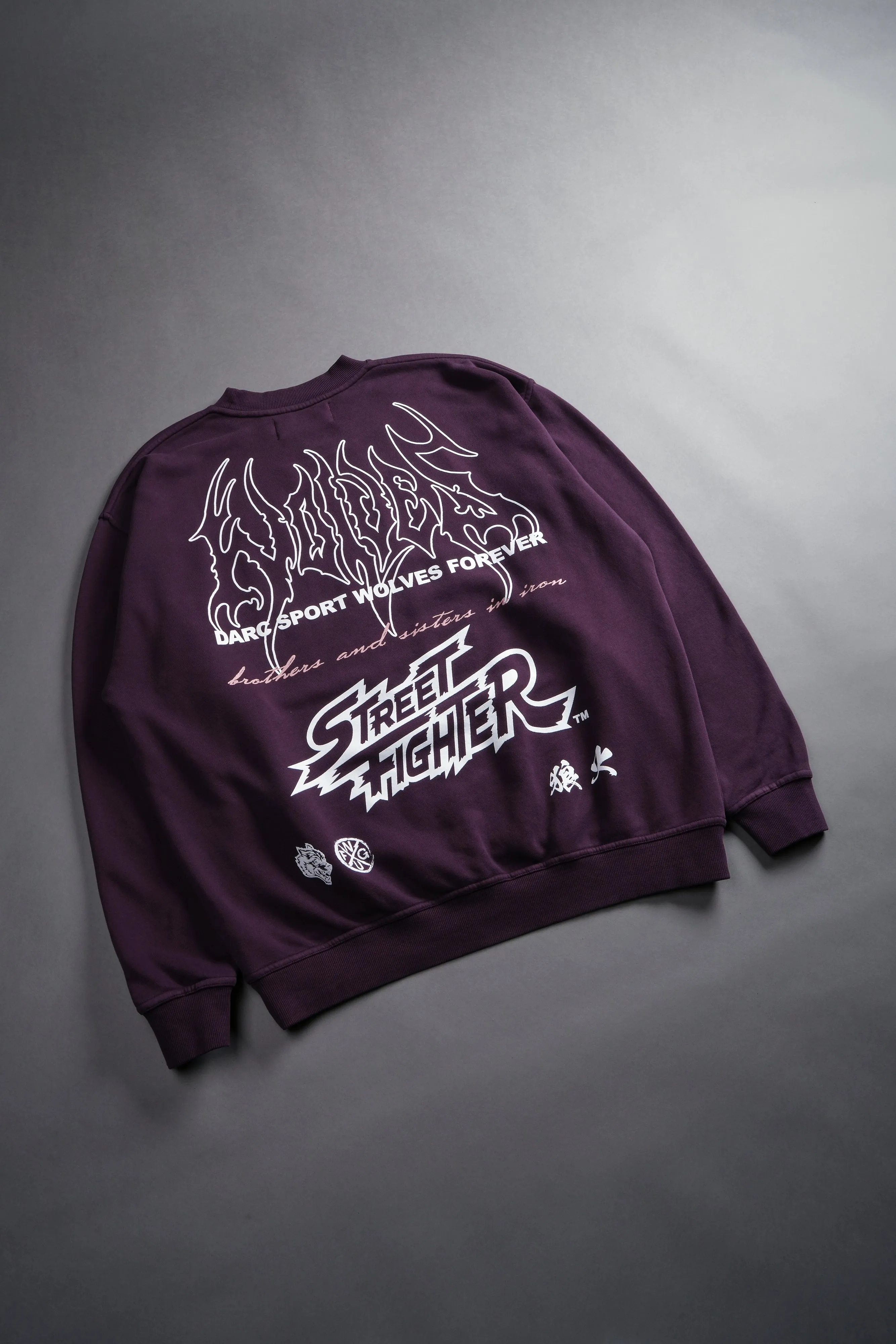 Final Boss Unisex London Crewneck in Storm Purple