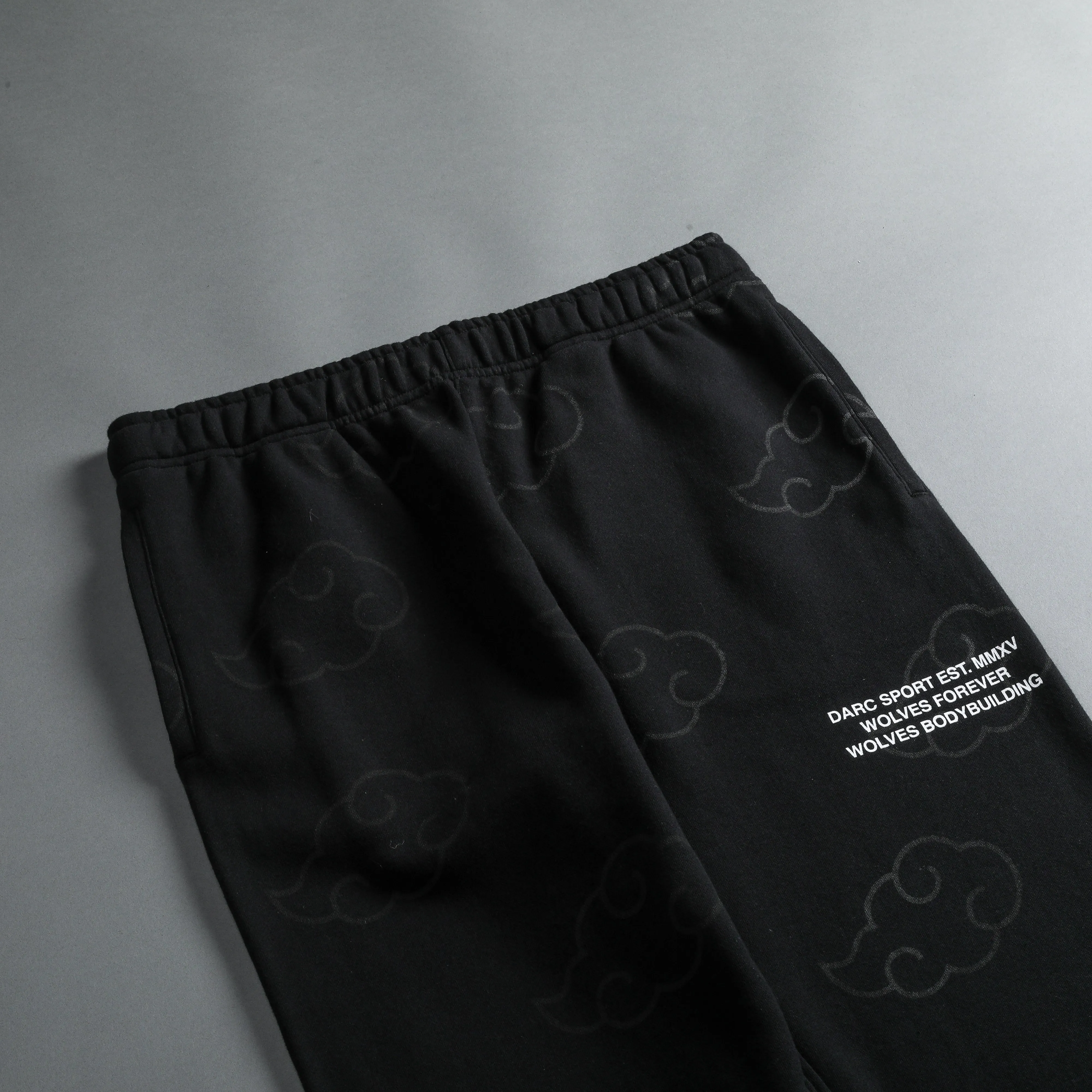 Float On She Post Lounge Sweats in Black
