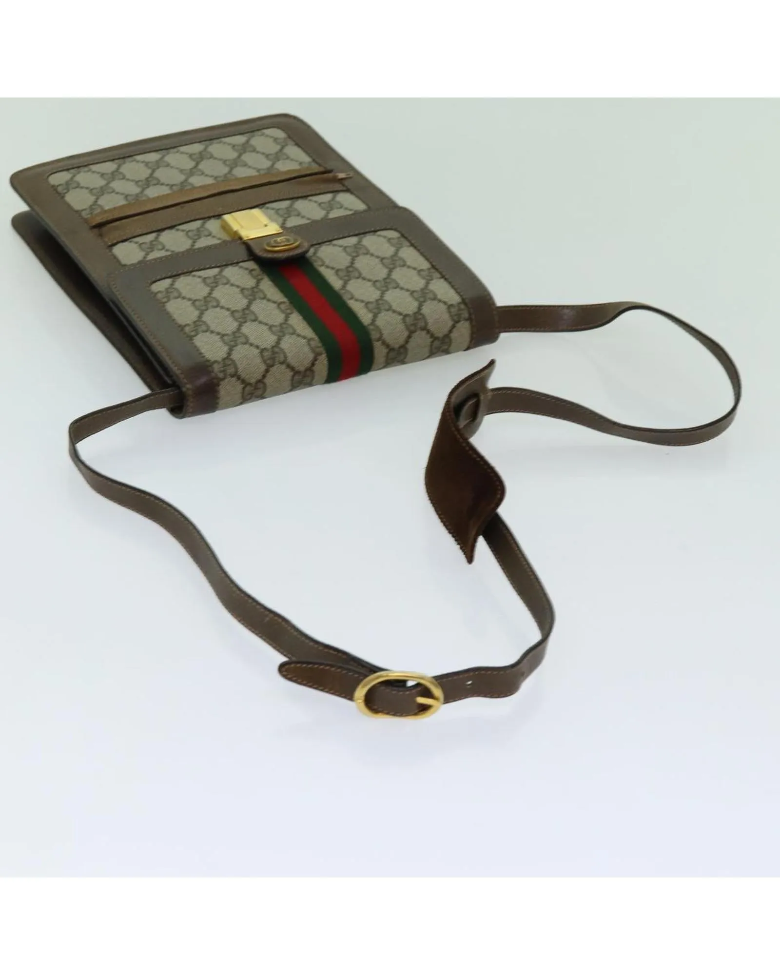 GG Supreme Web Shoulder Bag with PVC and GG Canvas Material