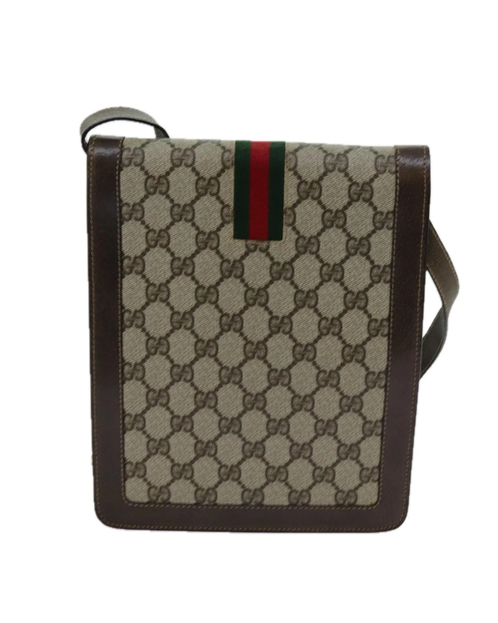 GG Supreme Web Shoulder Bag with PVC and GG Canvas Material
