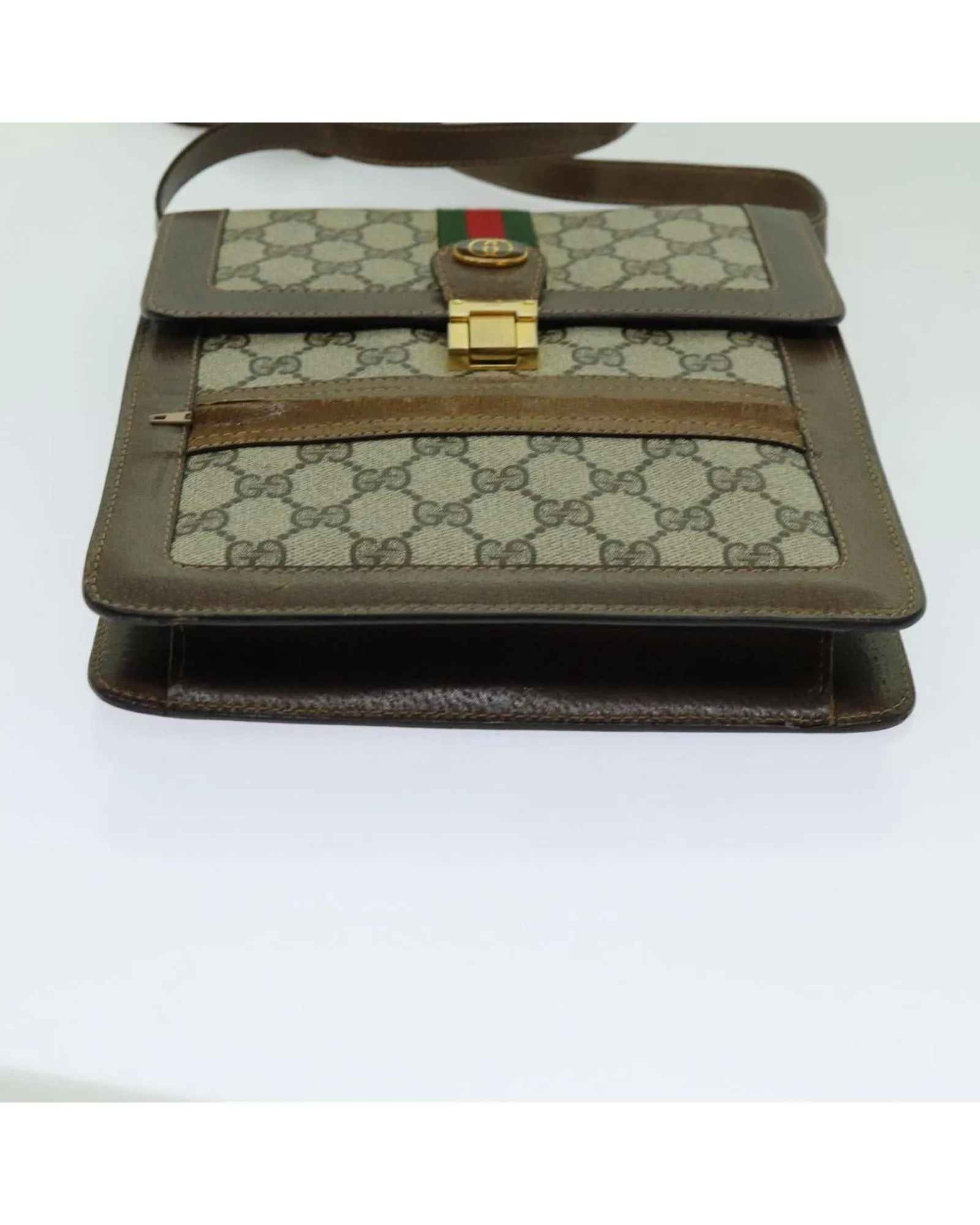 GG Supreme Web Shoulder Bag with PVC and GG Canvas Material