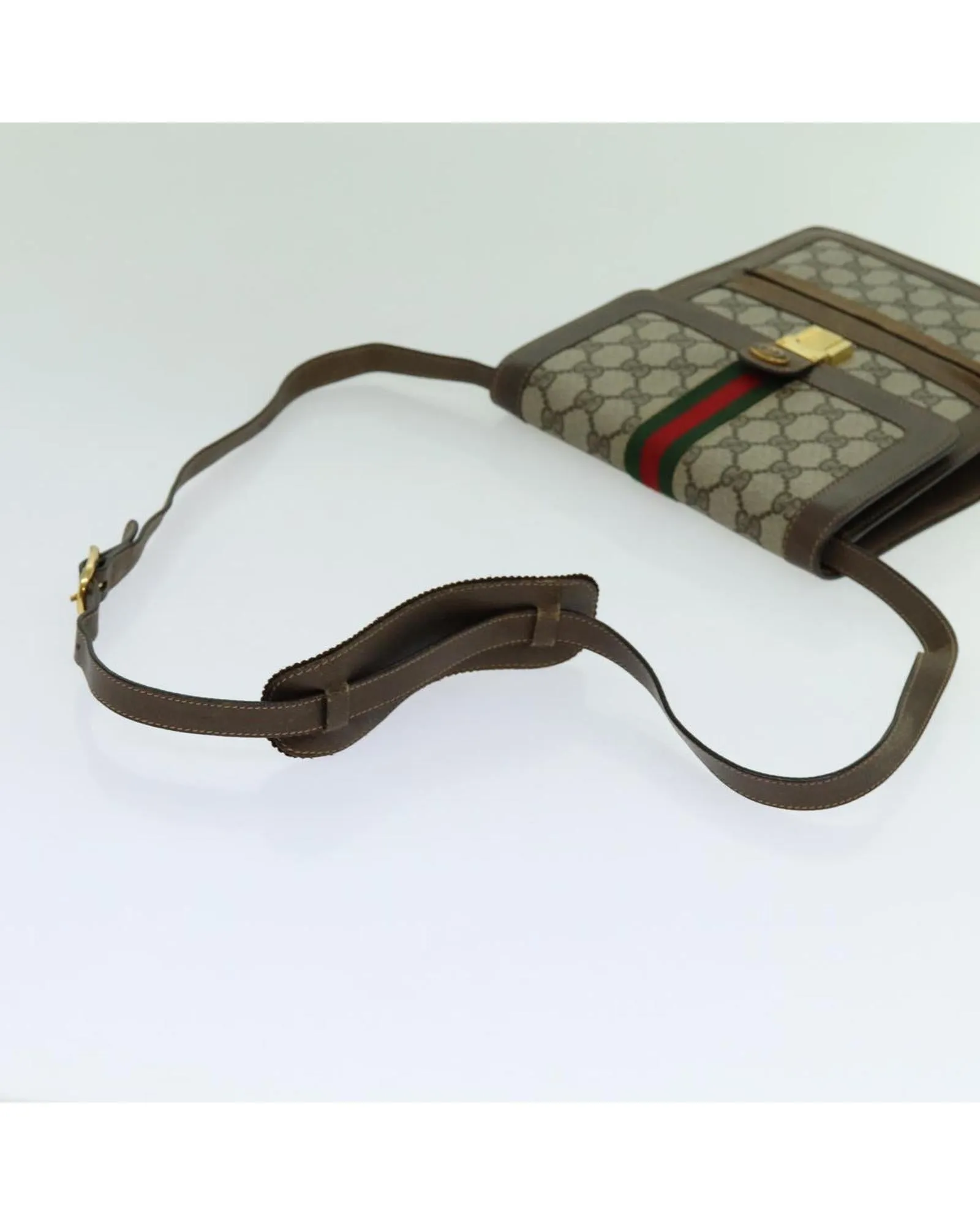 GG Supreme Web Shoulder Bag with PVC and GG Canvas Material