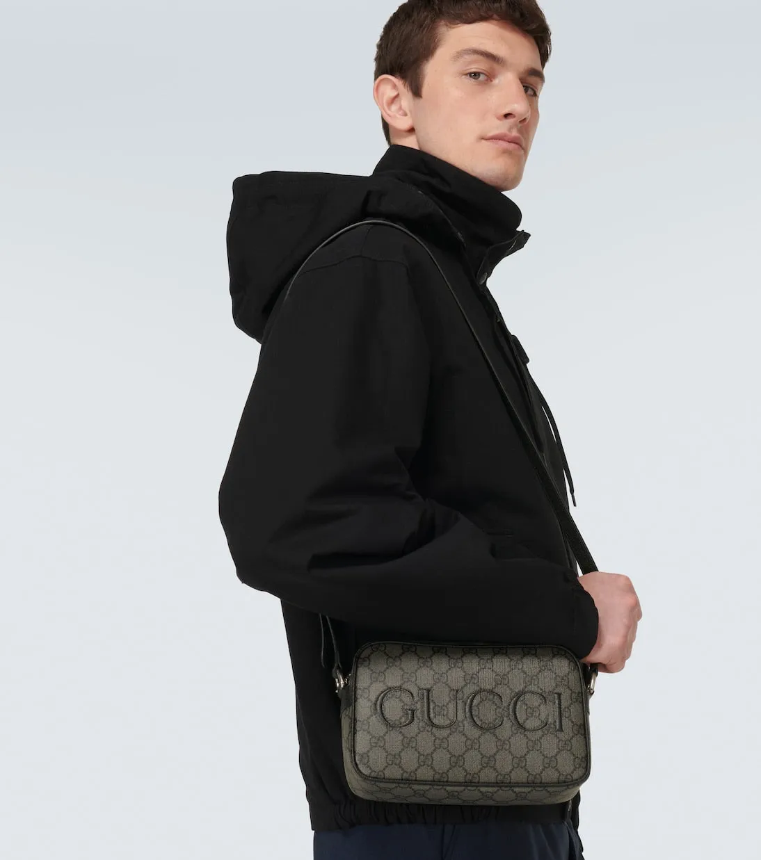 Gucci mini Gucci canvas shoulder bag, black
