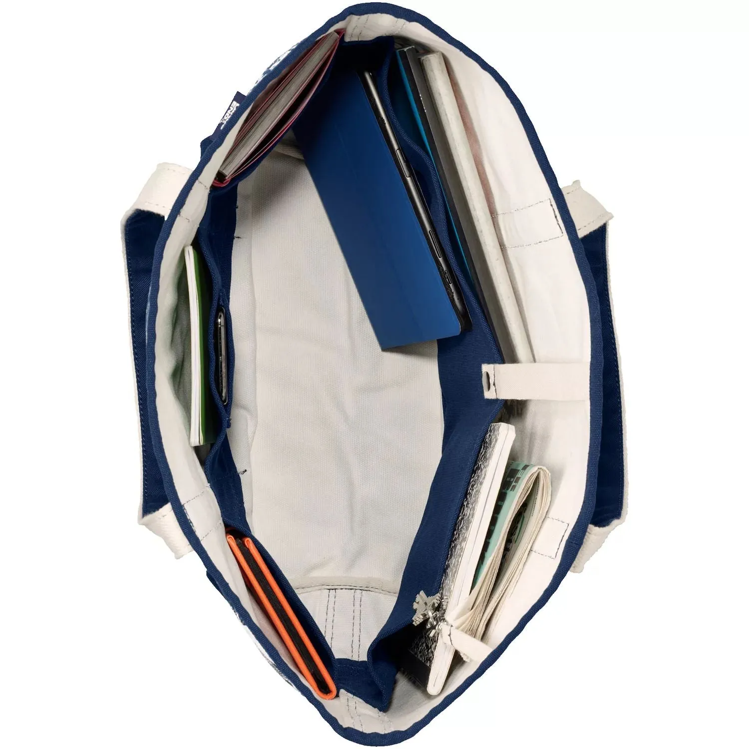 Lands' End Large Open Top Canvas Tote Bag