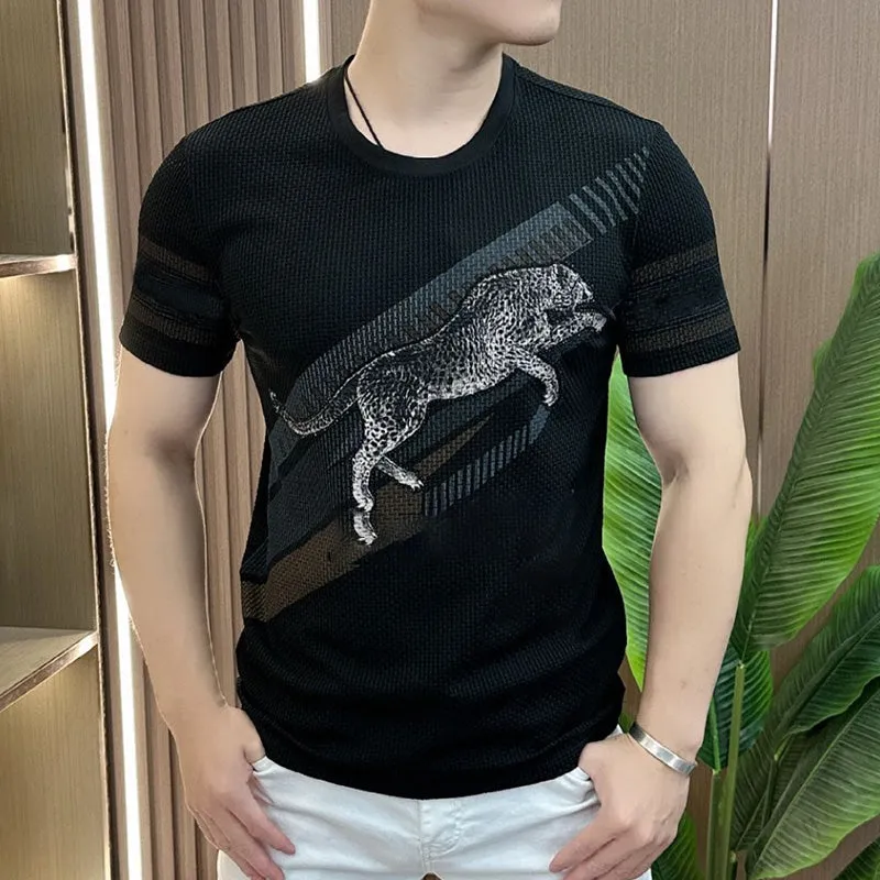  Limited time 50% off! Men's Printed Round Neck Short Sleeve T-shirt