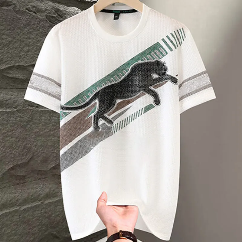  Limited time 50% off! Men's Printed Round Neck Short Sleeve T-shirt