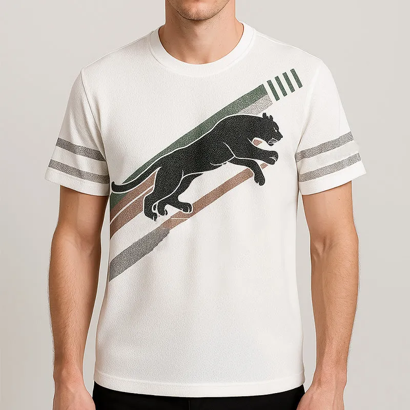  Limited time 50% off! Men's Printed Round Neck Short Sleeve T-shirt