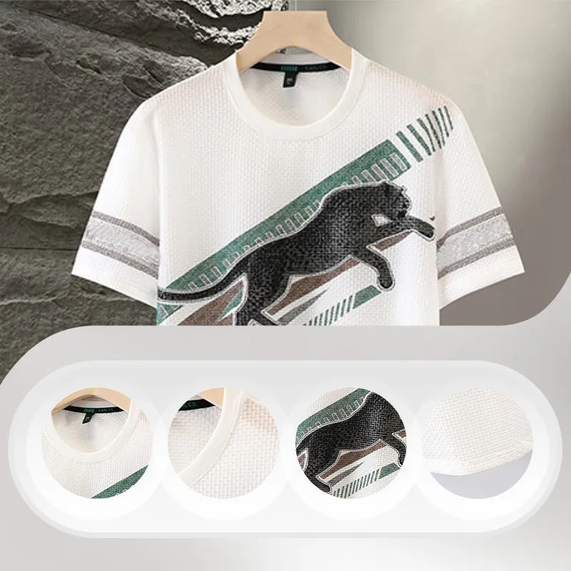  Limited time 50% off! Men's Printed Round Neck Short Sleeve T-shirt