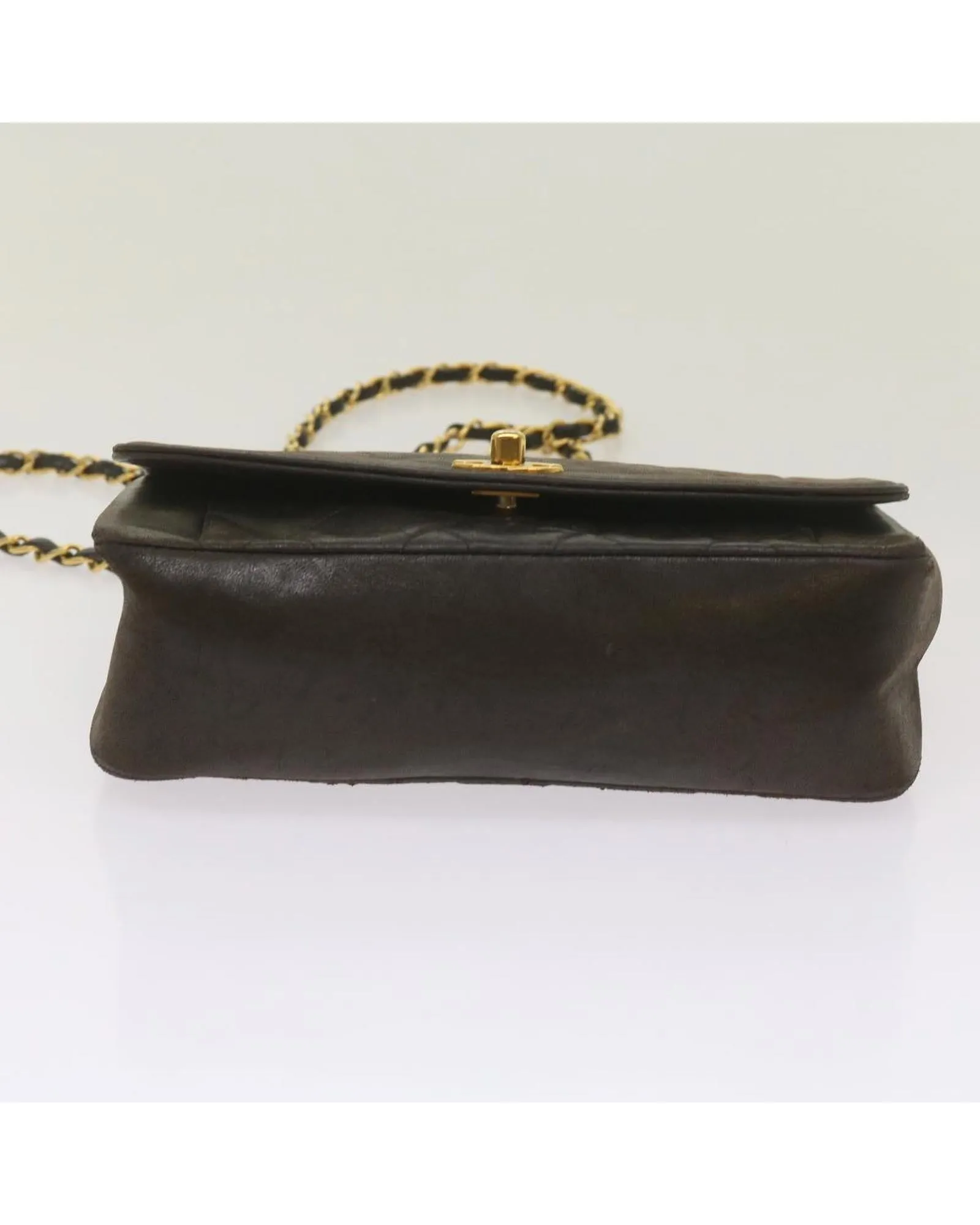 Matelasse Leather Chain Shoulder Bag with CC Logo by Diana