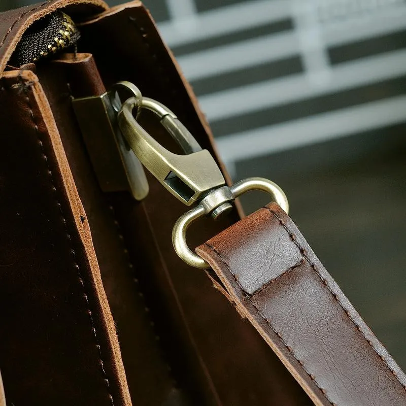 Men's Business Leather Crossbody Bag HandBag