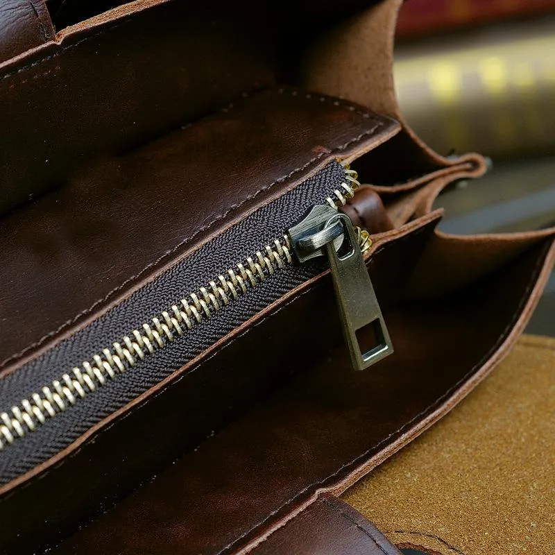 Men's Business Leather Crossbody Bag HandBag