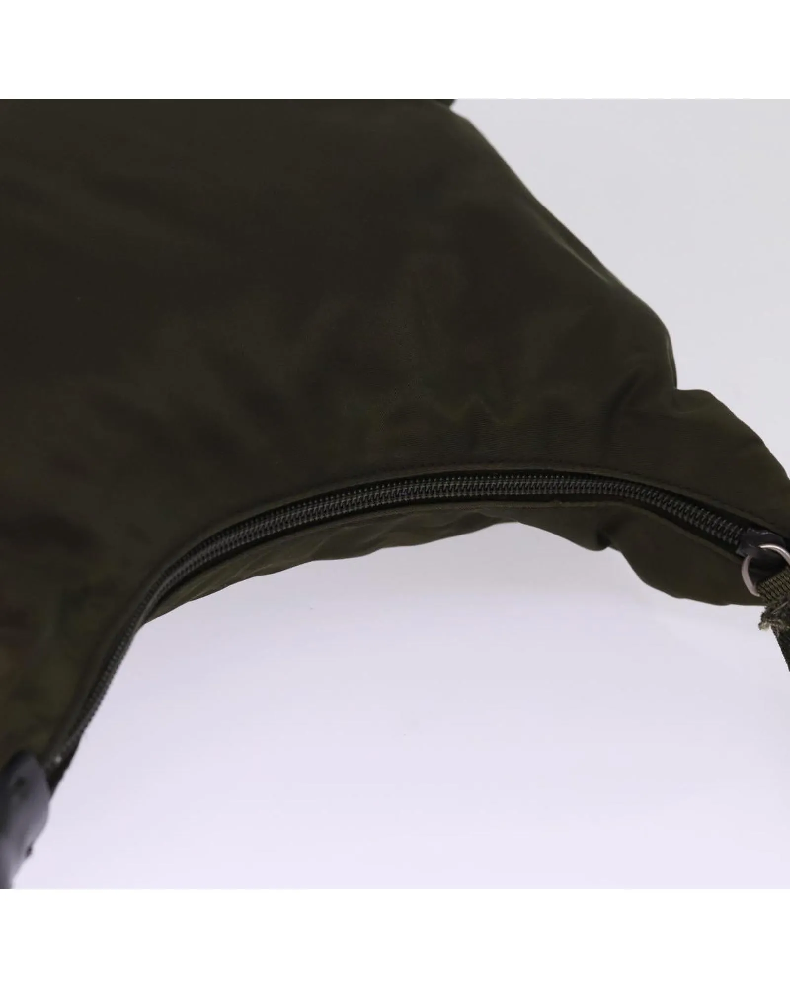 Nylon Shoulder Bag with Adjustable Strap and Zipper Closure