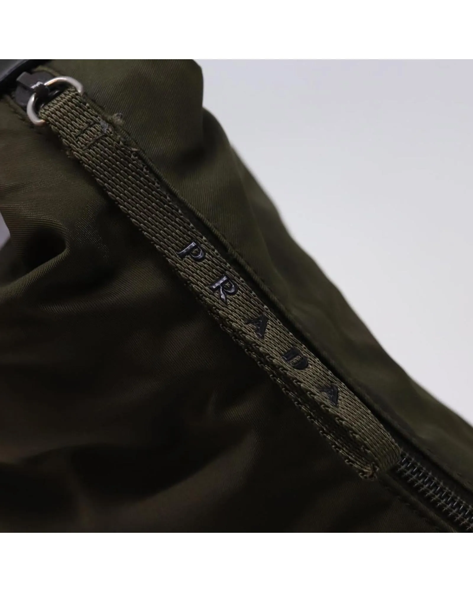 Nylon Shoulder Bag with Adjustable Strap and Zipper Closure