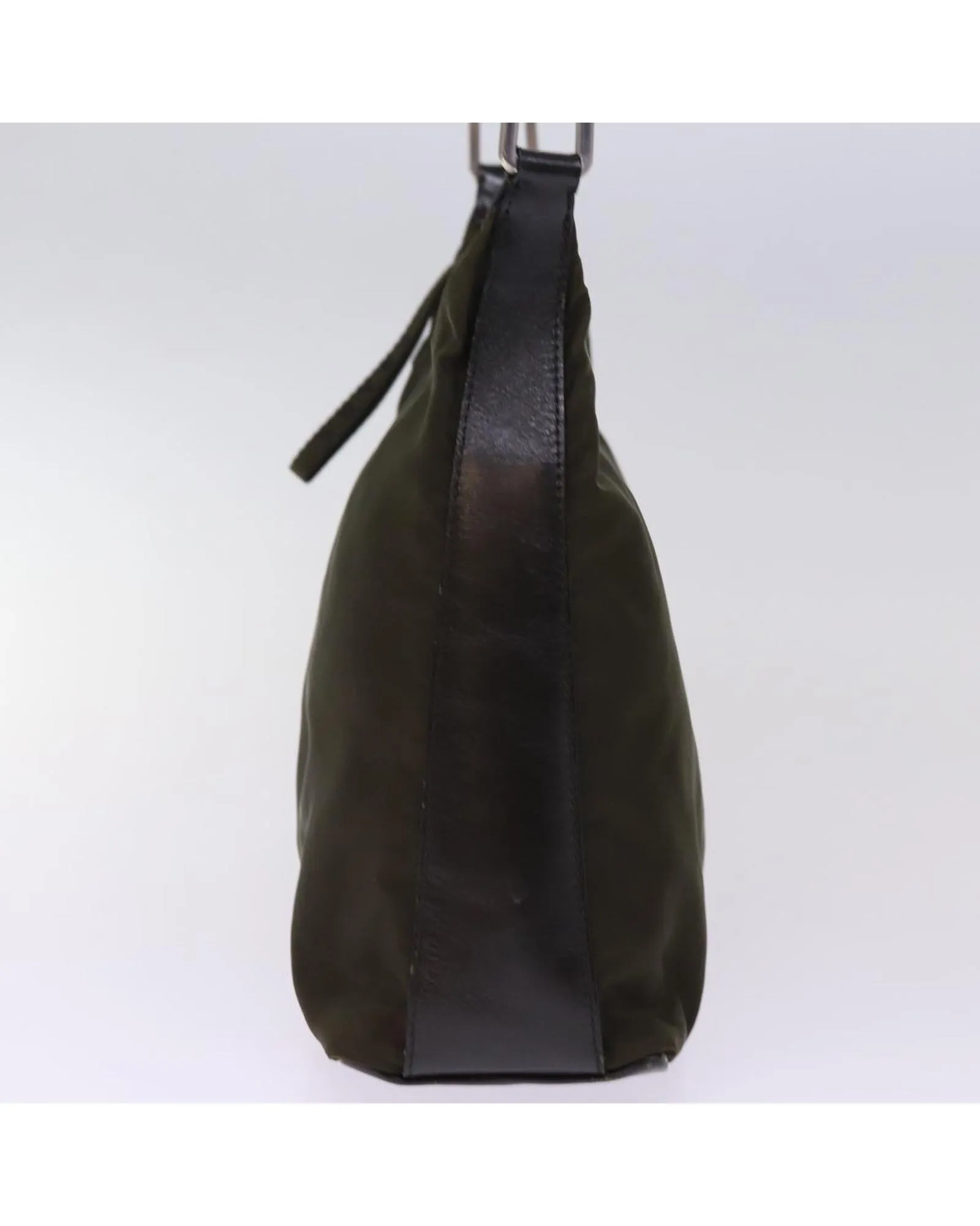 Nylon Shoulder Bag with Adjustable Strap and Zipper Closure