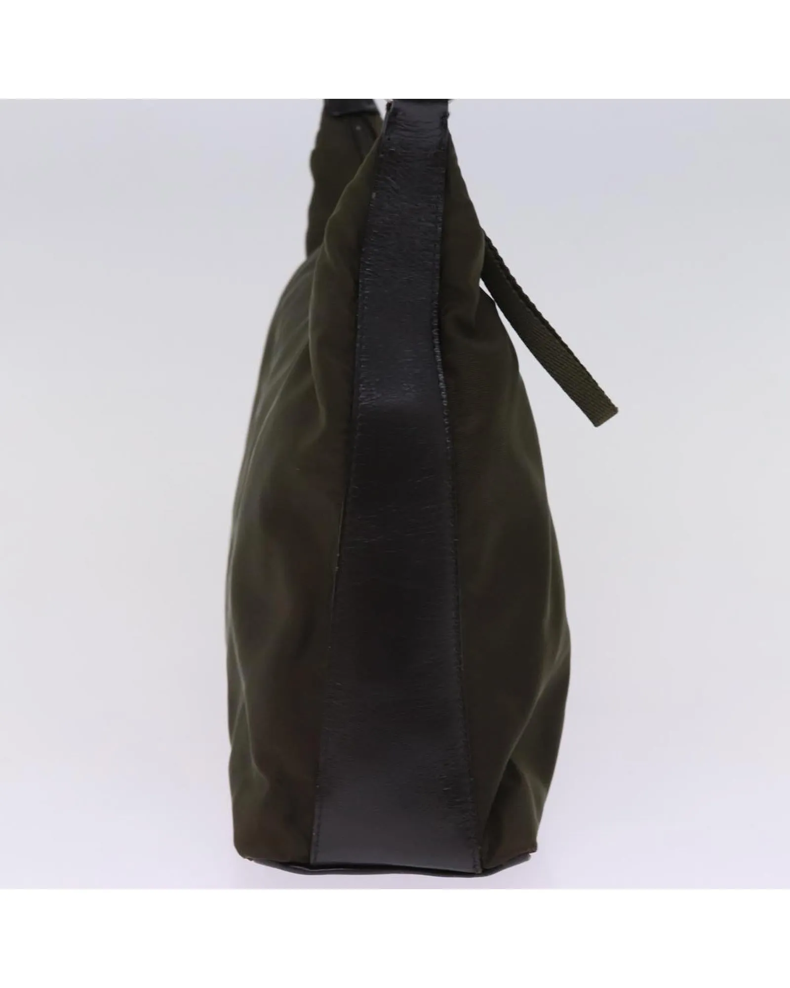 Nylon Shoulder Bag with Adjustable Strap and Zipper Closure