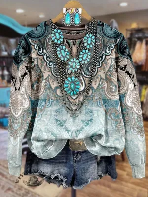 Paisley Casual  Sweatshirt