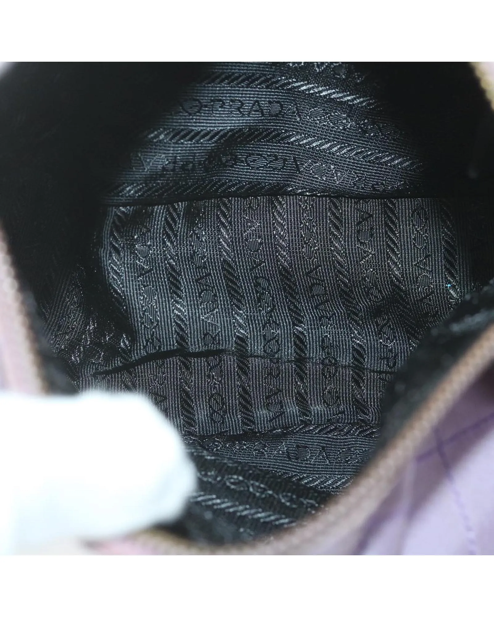 Purple Nylon Chain Shoulder Bag