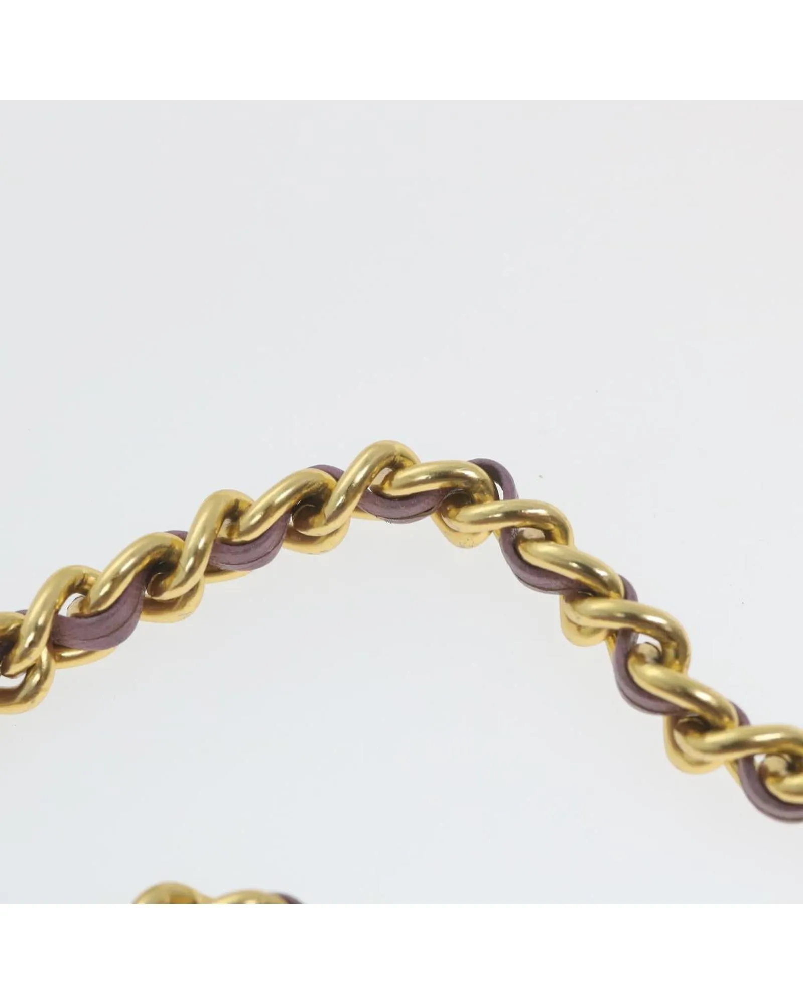 Purple Nylon Chain Shoulder Bag
