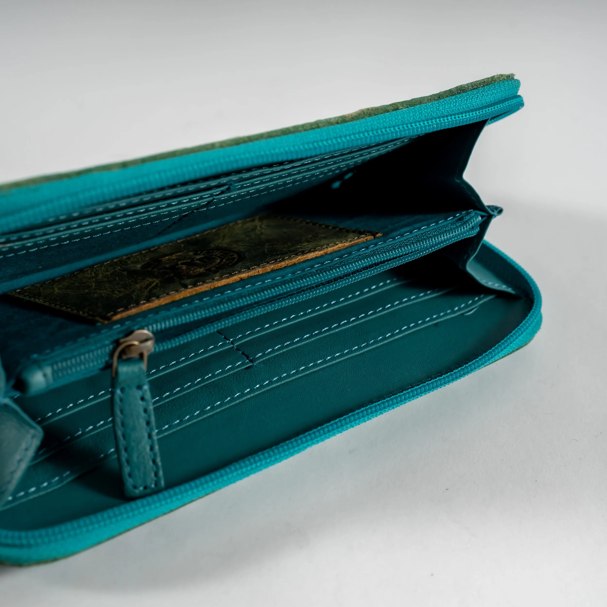 Turquoise Hand-Tooled Wallet