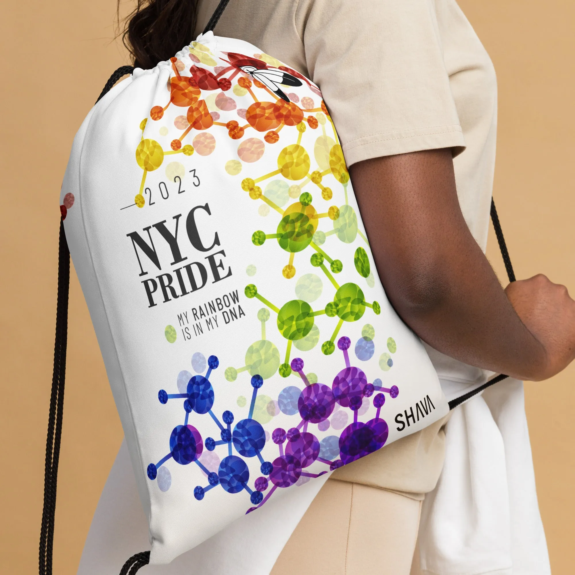 Two Spirit Flag All-Over Print Drawstring Bag NYC Pride - My Rainbow Is In My DNA