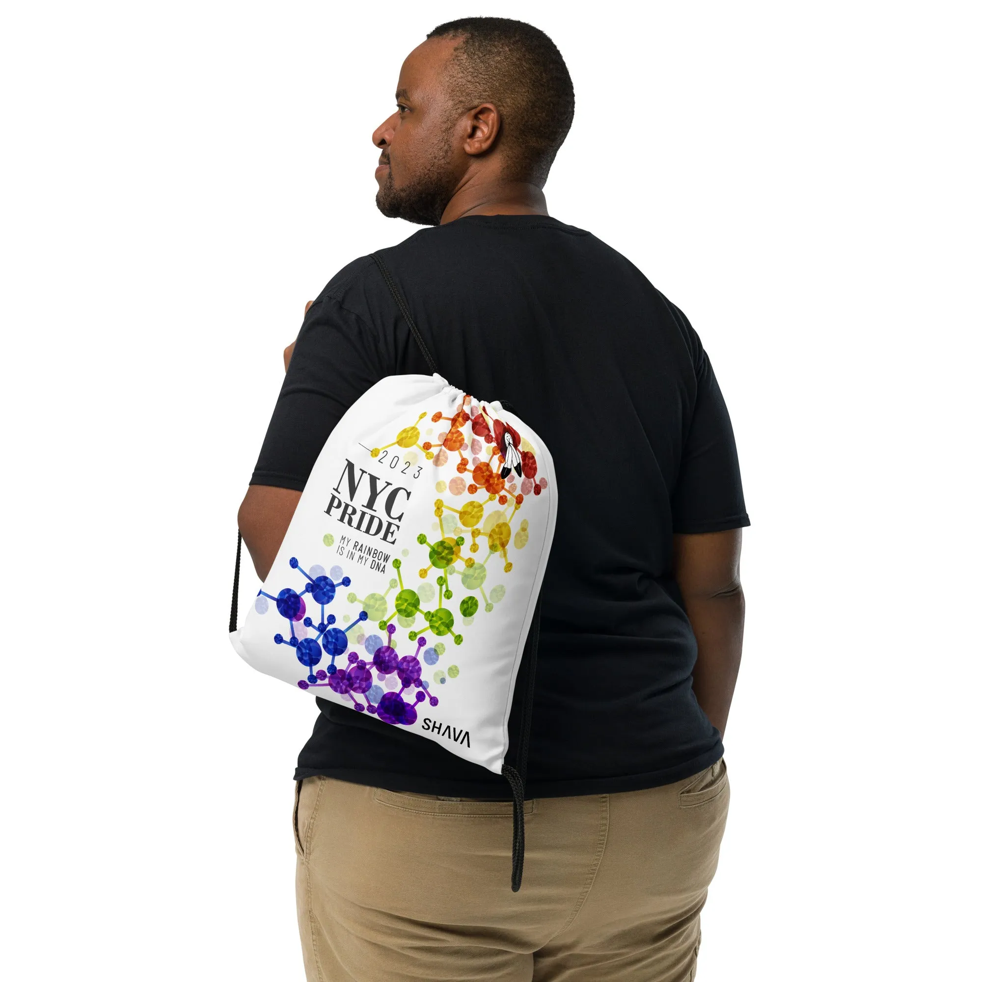 Two Spirit Flag All-Over Print Drawstring Bag NYC Pride - My Rainbow Is In My DNA