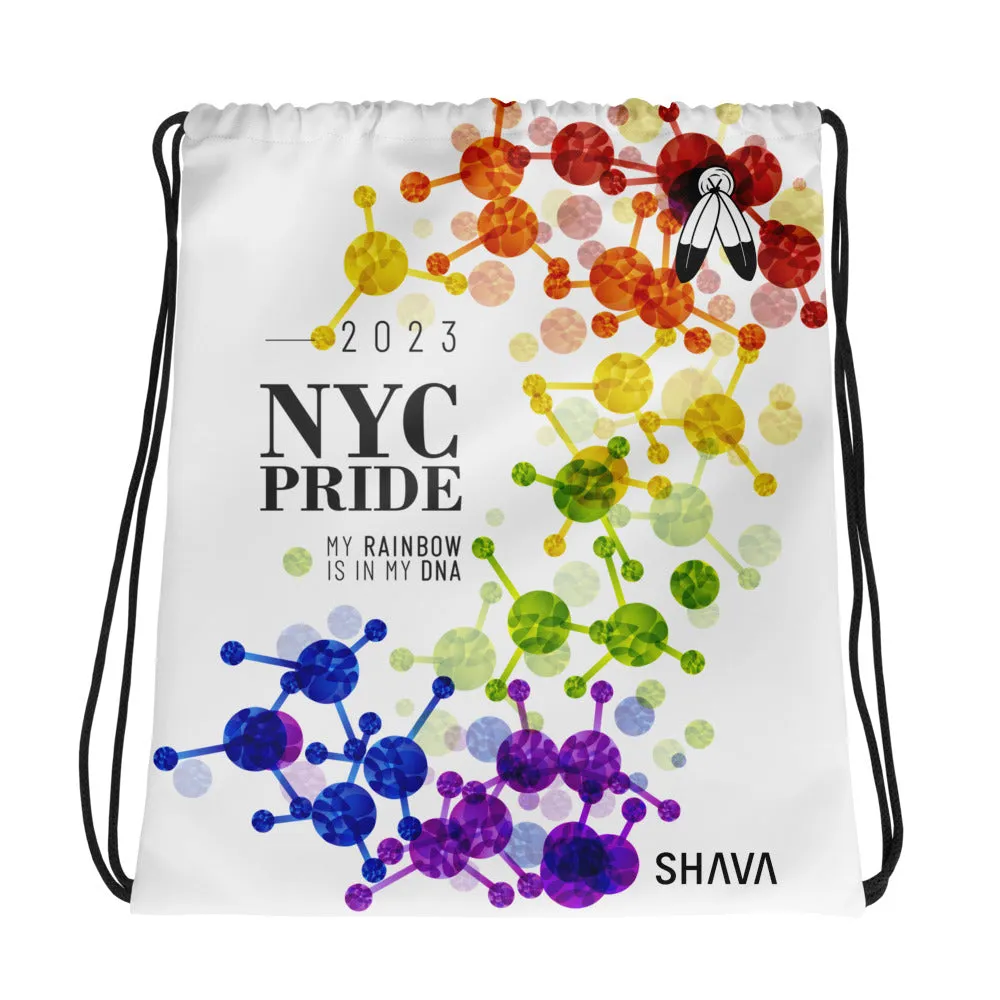 Two Spirit Flag All-Over Print Drawstring Bag NYC Pride - My Rainbow Is In My DNA