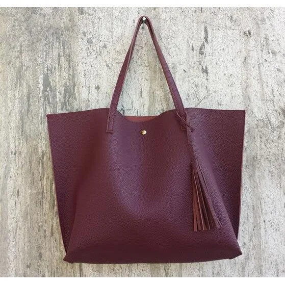 Women's Tassel Pendant Tote Bag