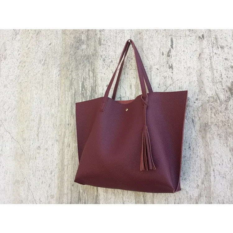 Women's Tassel Pendant Tote Bag